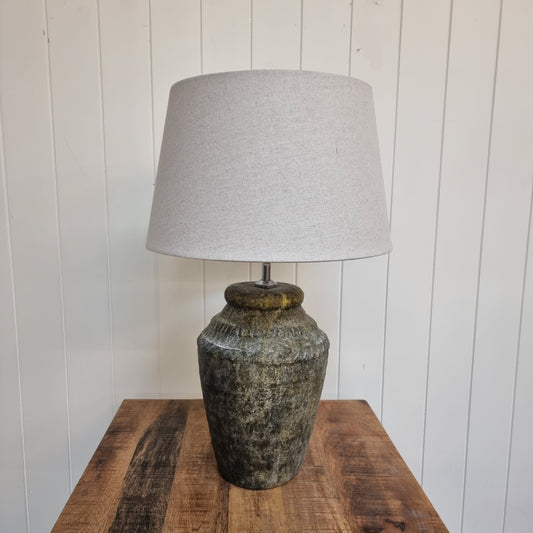 Birkdale Medium Stone Lamp with Shade