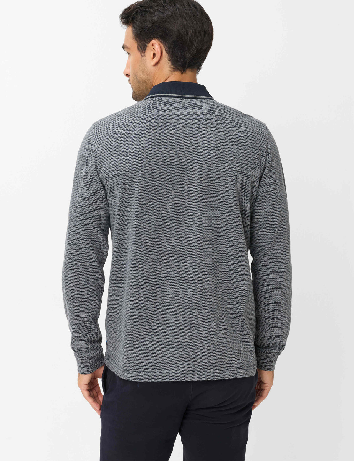Brax Long Sleeve Polo Shirt - Pharell - Navy