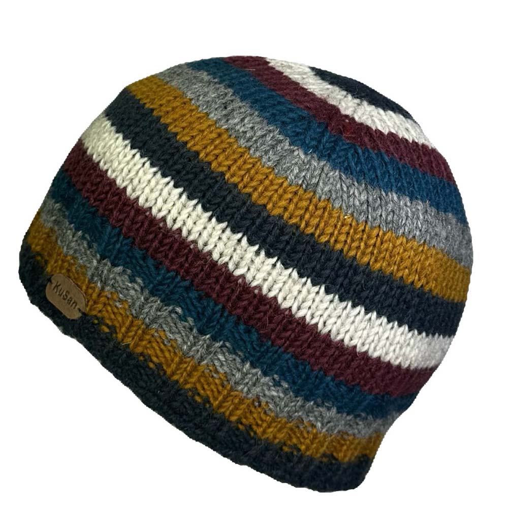 Kusan Brooklyn Beanie - Navy/Plum