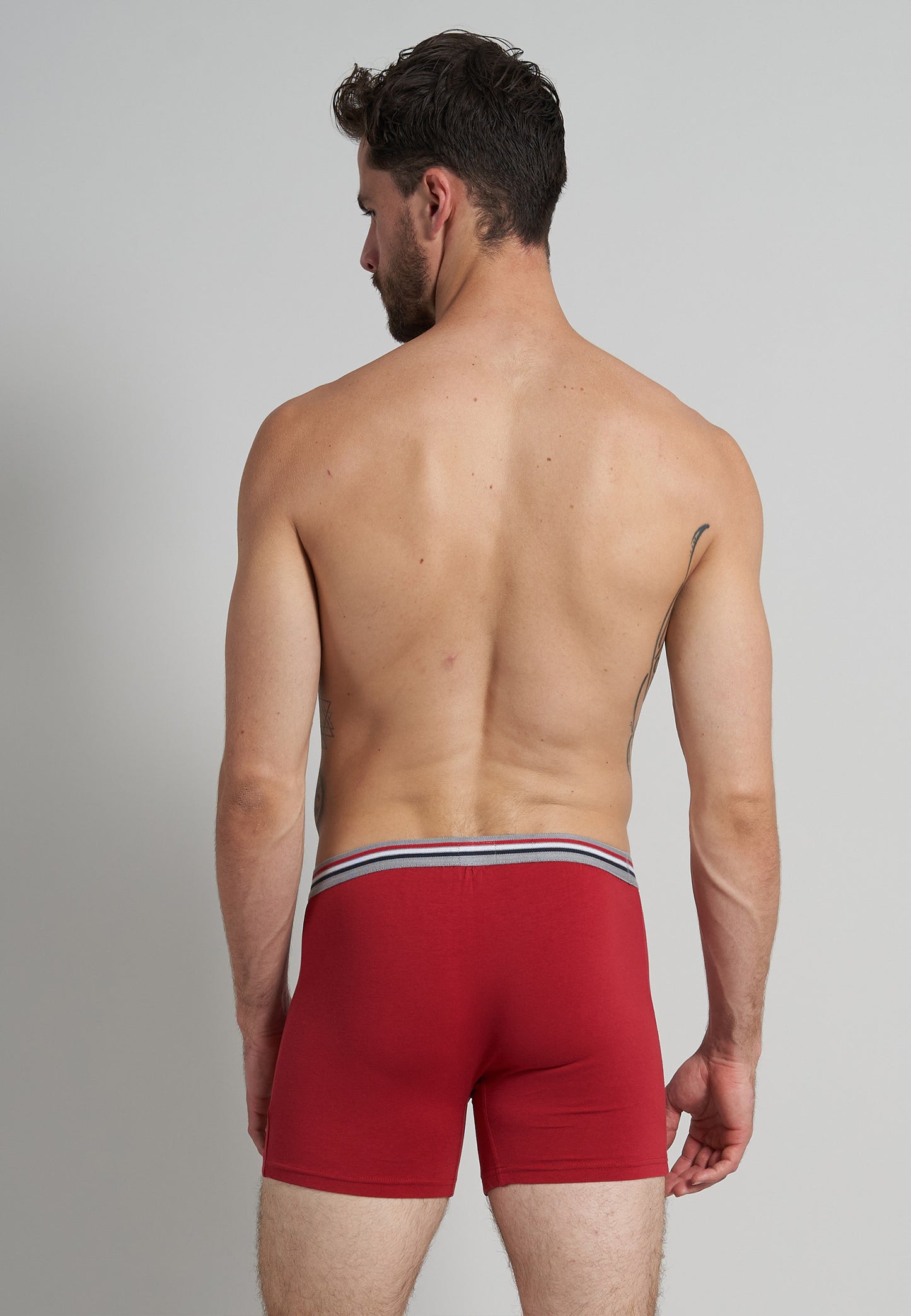 Bugatti Long Boxer Brief (3 pack) - Prague - Red/grey/navy