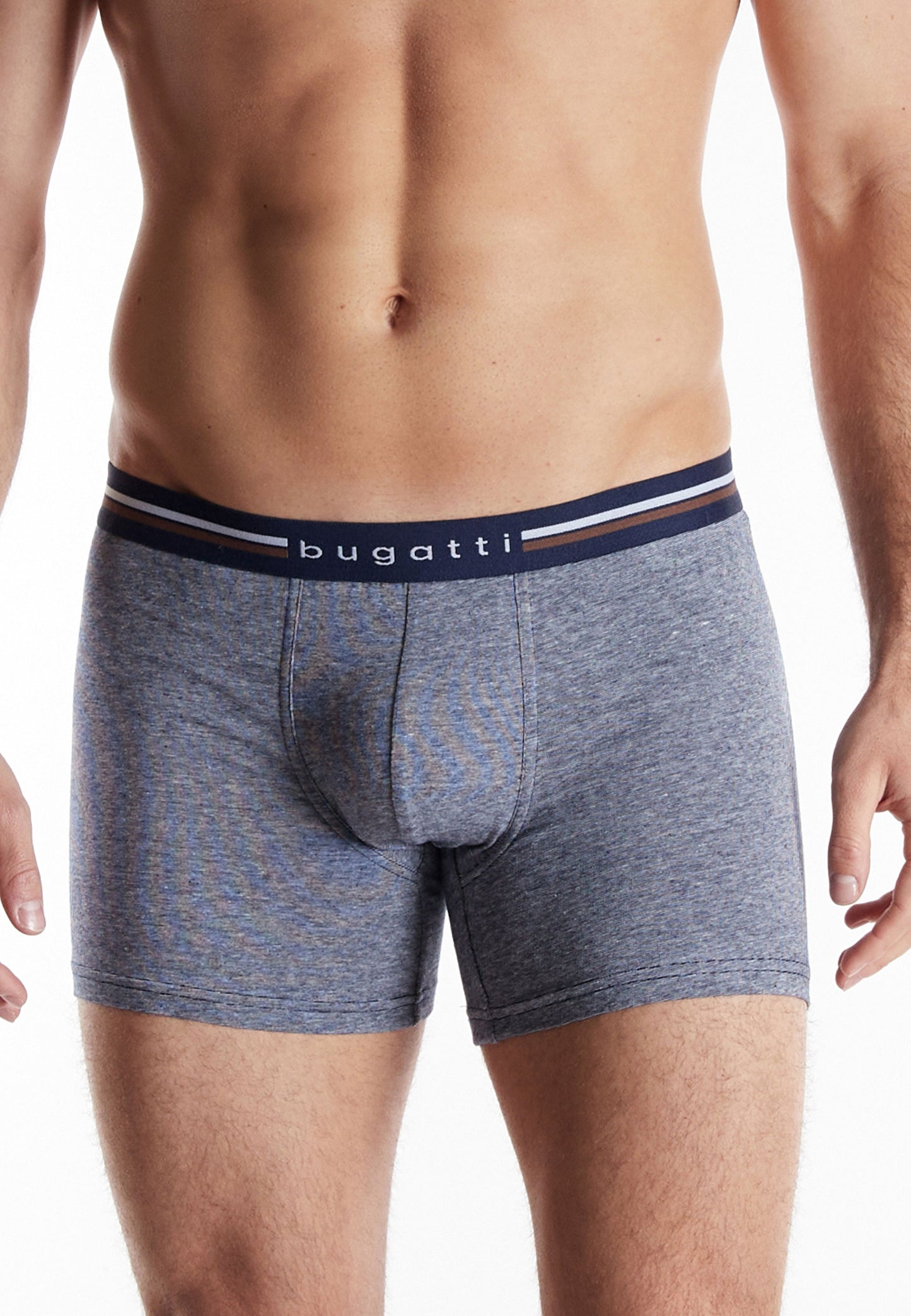 Bugatti Long Boxer Brief (2 pack) - Blue/Dark Stripe