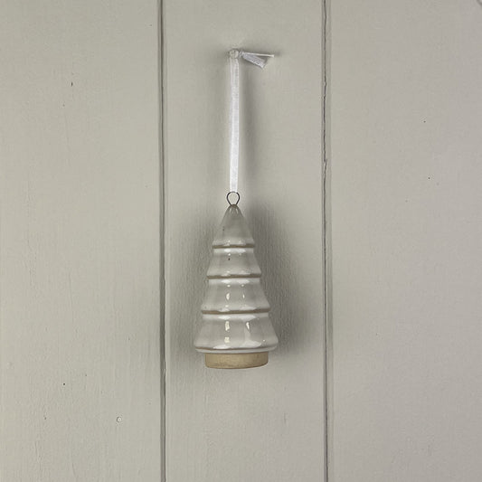 Glazed Ceramic Hanging Tree Decoration (8.7cm)