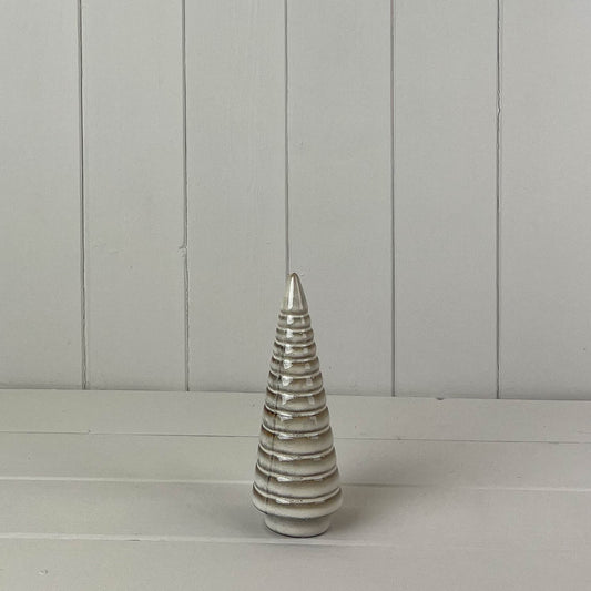 Beige Mottle Ceramic Tree Decoration (Medium)