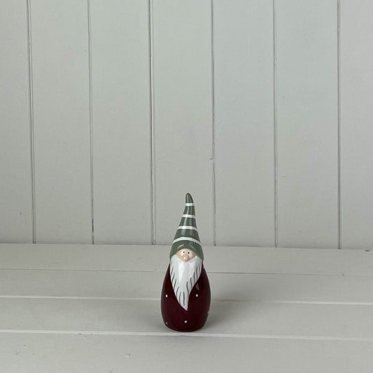 Dark Red/White Ceramic Gonk