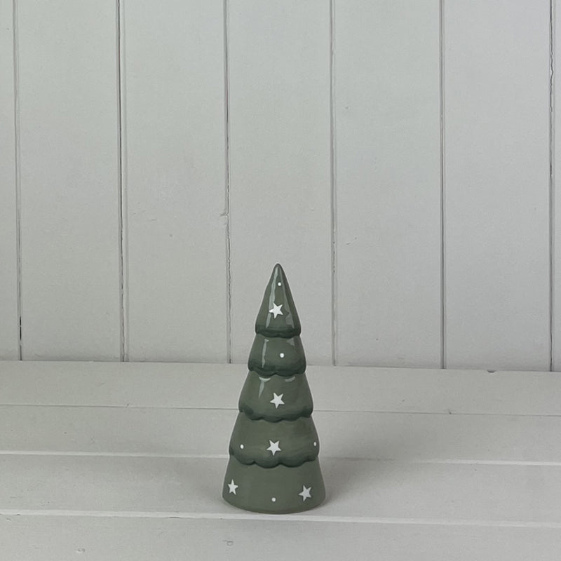Light Green Ceramic Tree Decoration (15cm)