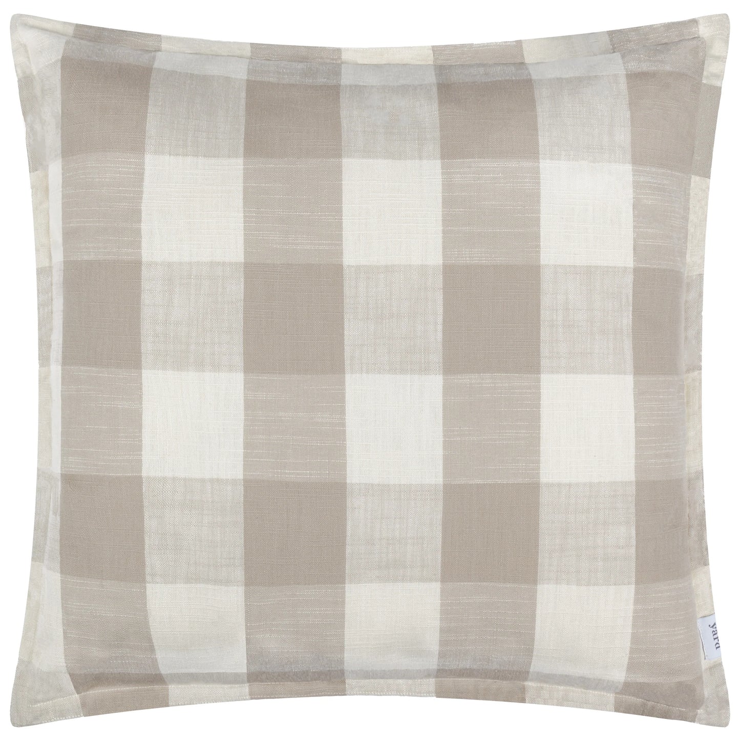 Chesil Check Outdoor Cushion Cover - Natural