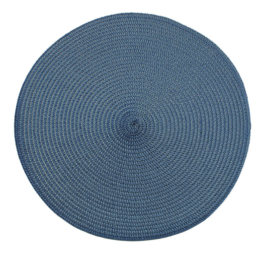 Circular Ribbed Placemat - Slate Blue (Set of 6)