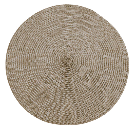 Circular Ribbed Placemat - Truffle (Set of 6)
