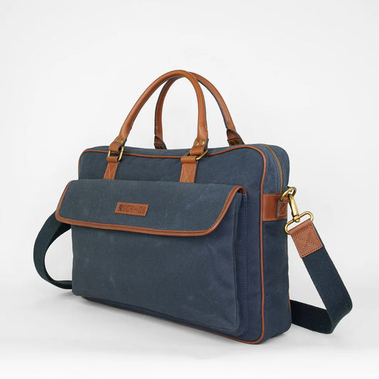 Canvas Briefcase - Navy