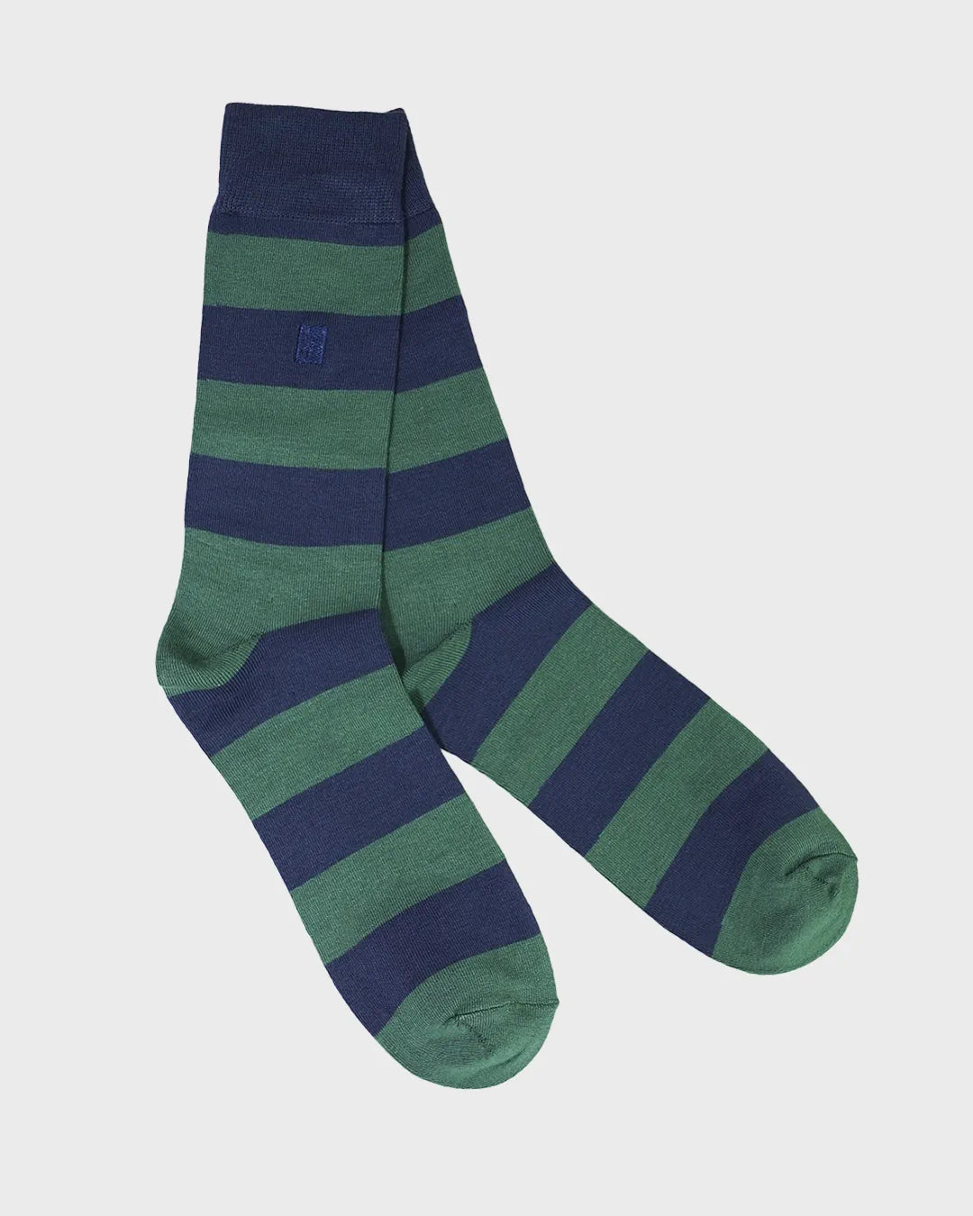 County Stripe Bamboo Sock (Green) (Size 9-11)