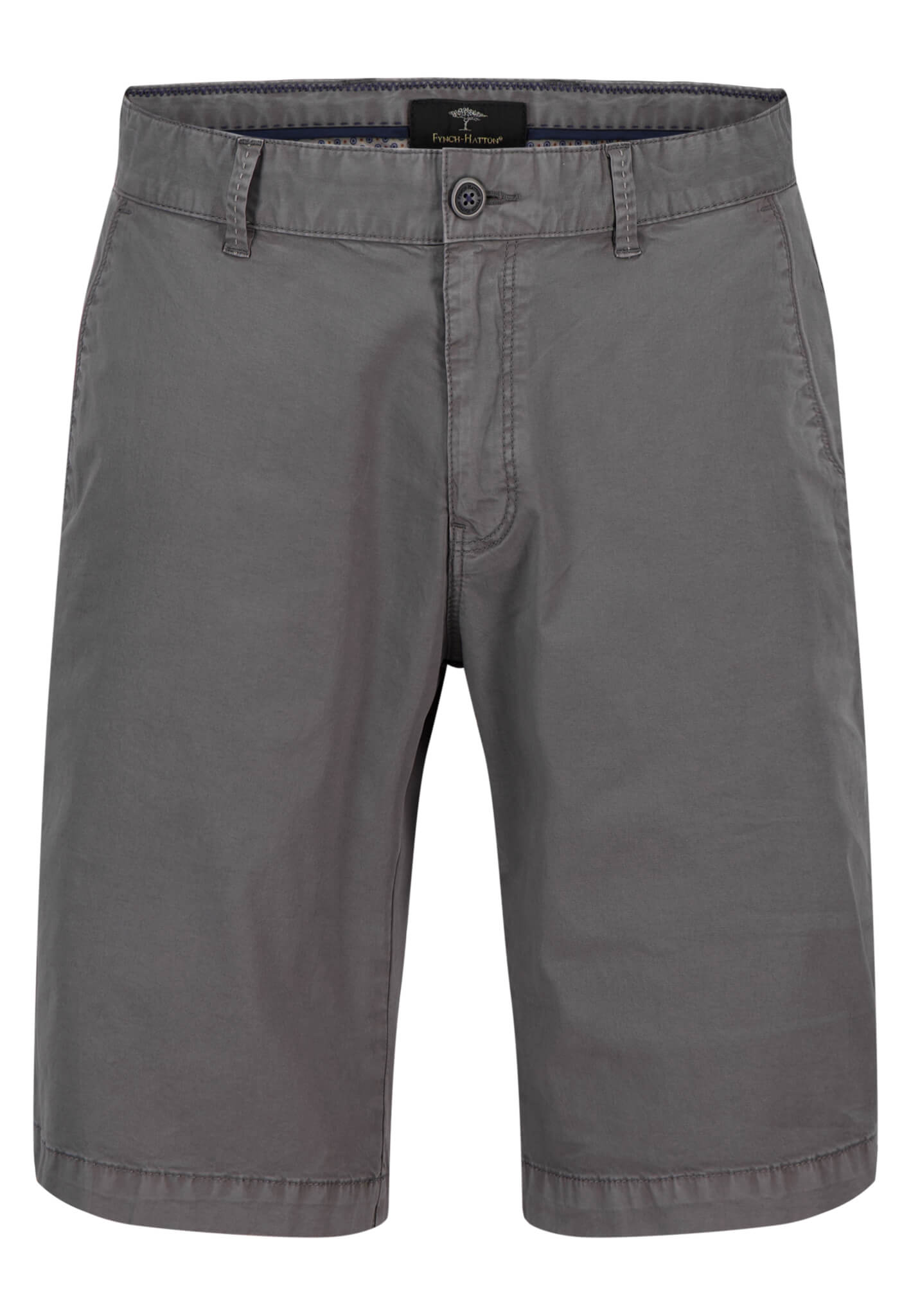 Fynch Hatton Basic Stretch Bermuda Shorts - Steel