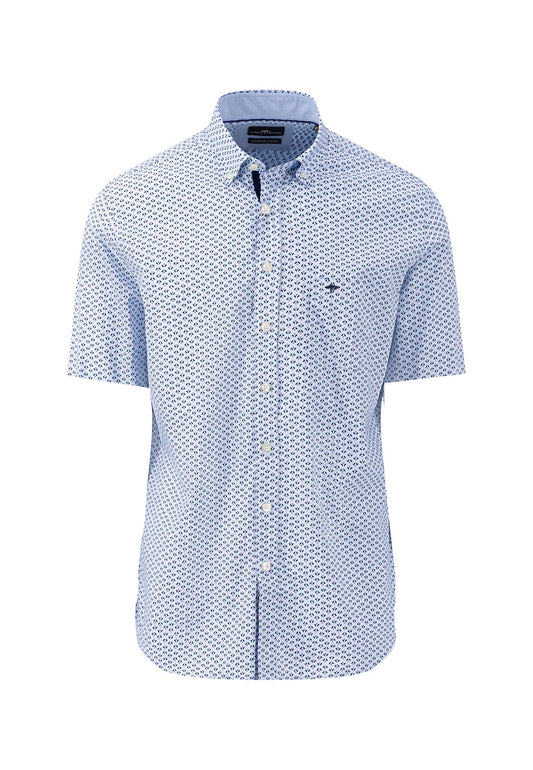 Fynch Hatton Short Sleeve Shirt - Dusty Lavender