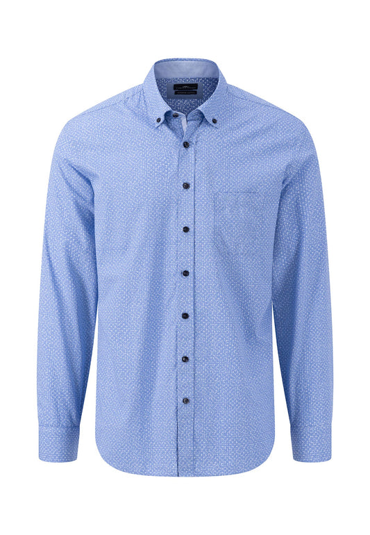 Fynch Hatton Shirt - Blue Story - Crystal Blue