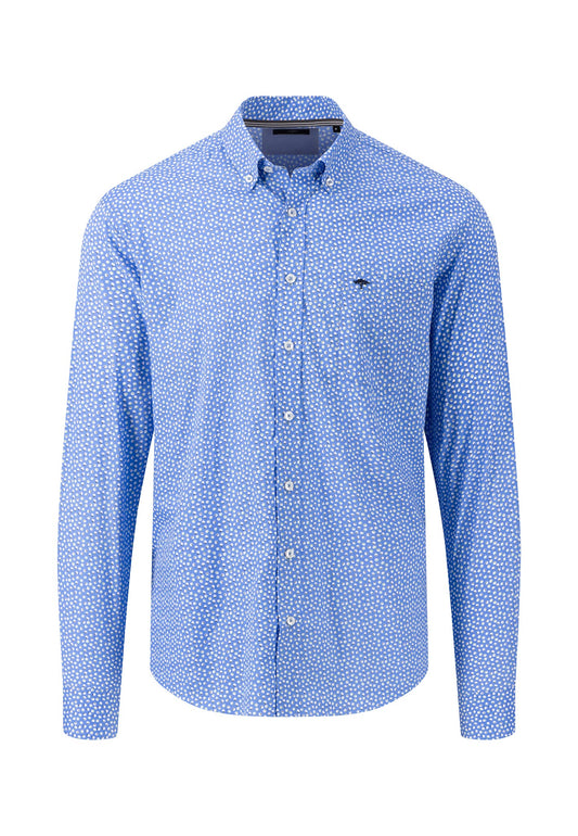 Fynch Hatton Shirt - Modern Prints - Crystal Blue