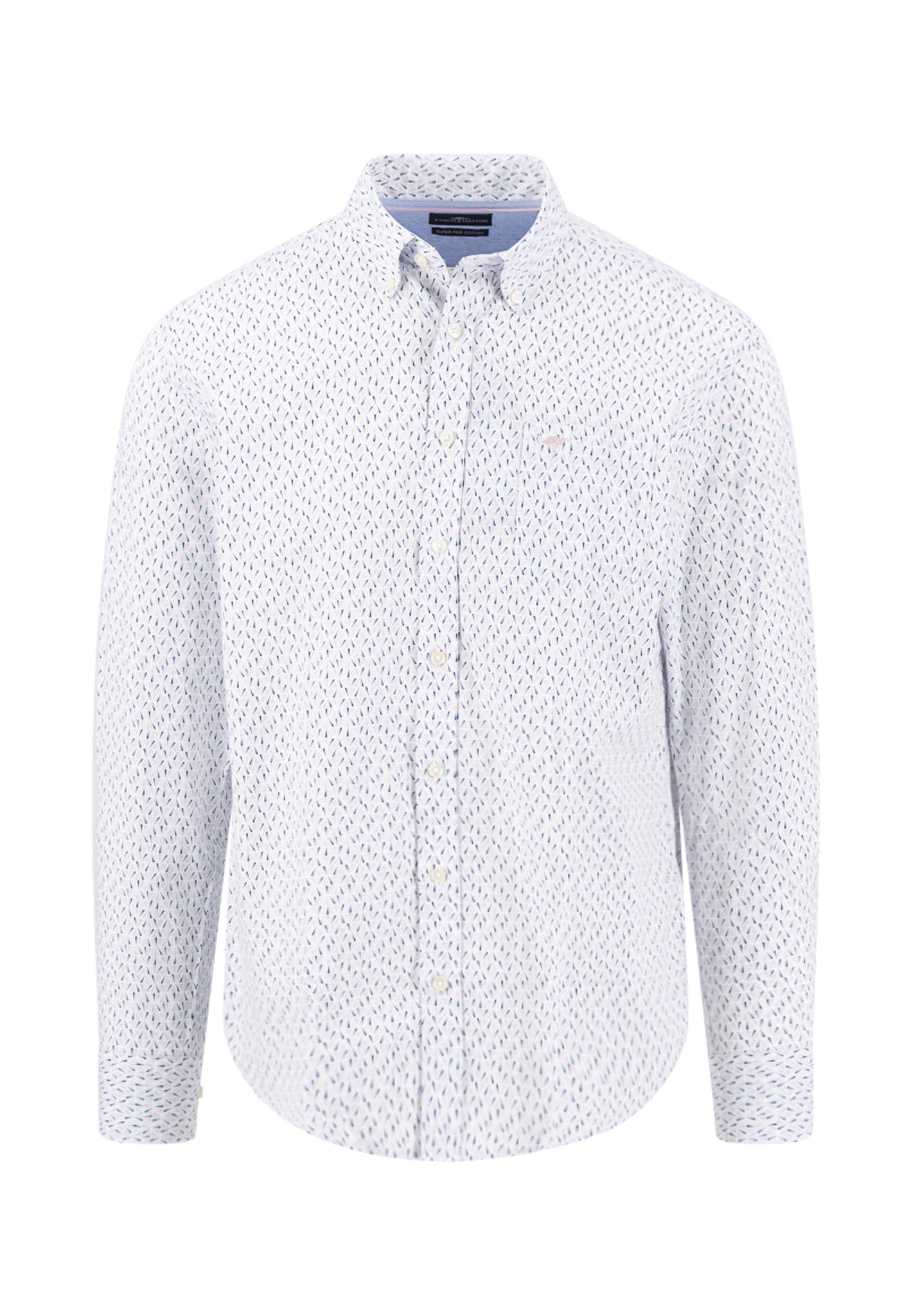 Fynch Hatton Casual Fit Shirt - Seasonal Combi Print - Magnolia