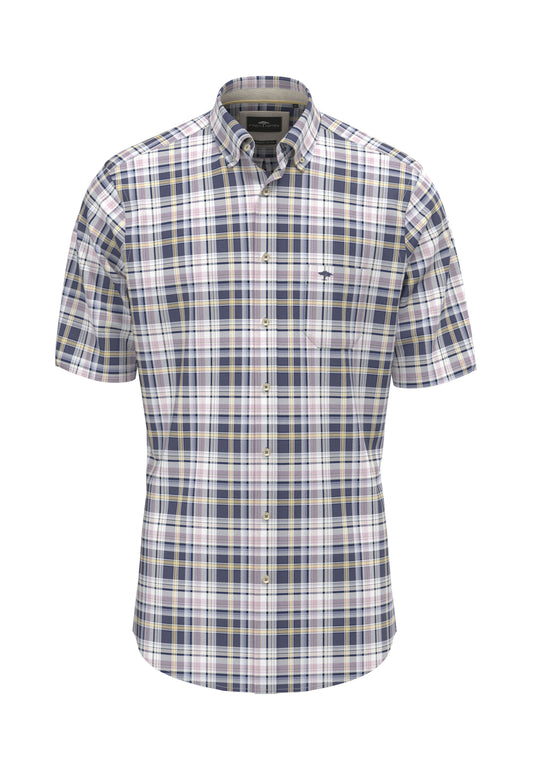 Fynch Hatton Short Sleeve Shirt - Horizon Check