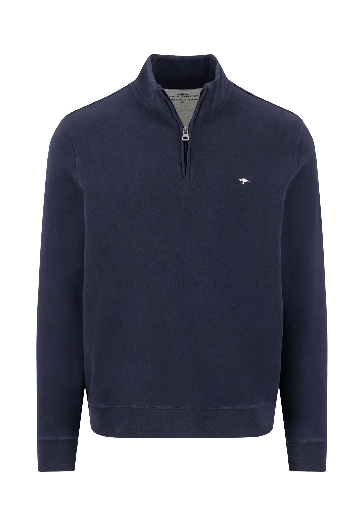 Fynch Hatton Quarter Zip Sweatshirt - Navy