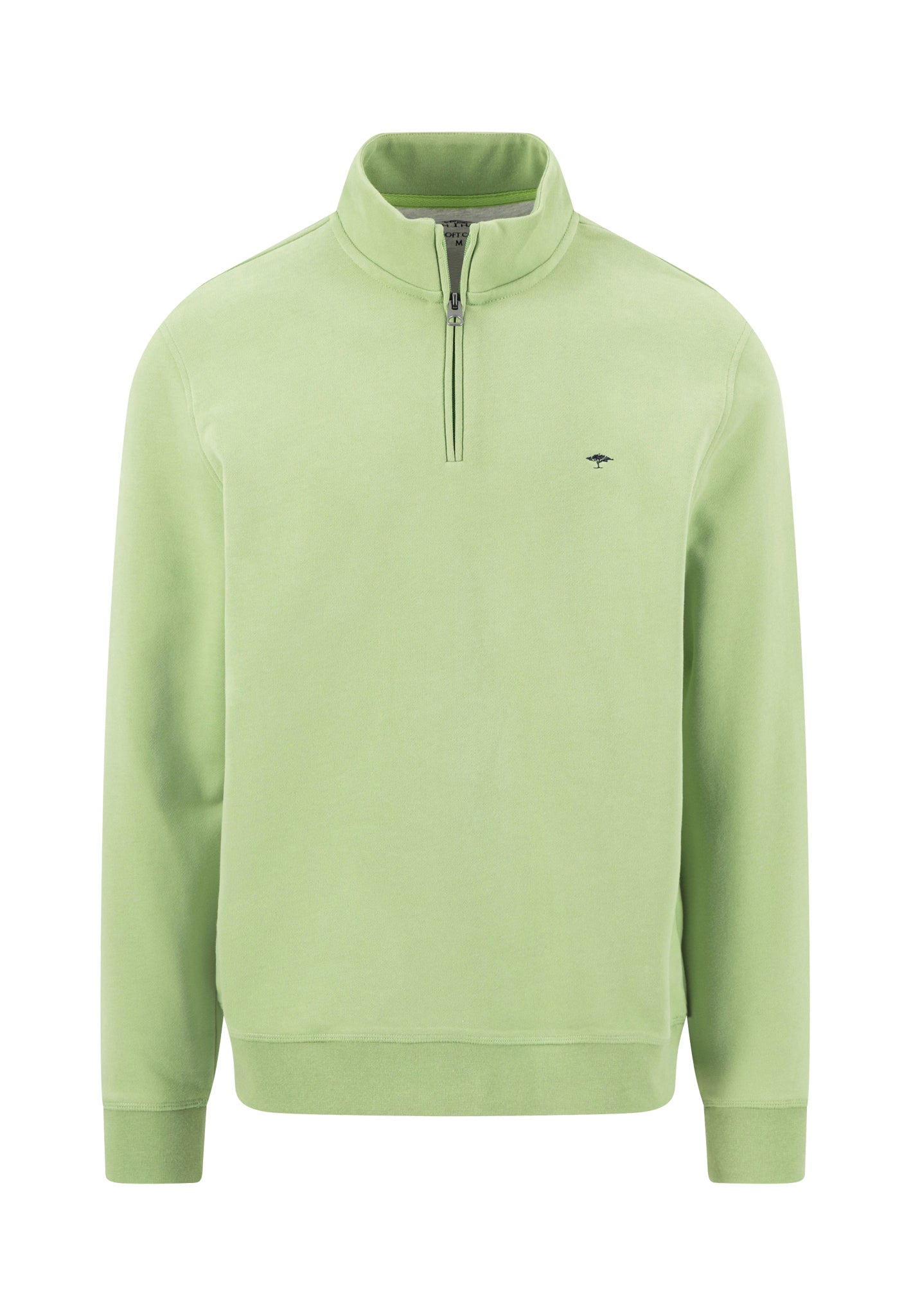 Fynch Hatton Quarter Zip Sweatshirt - Avocado