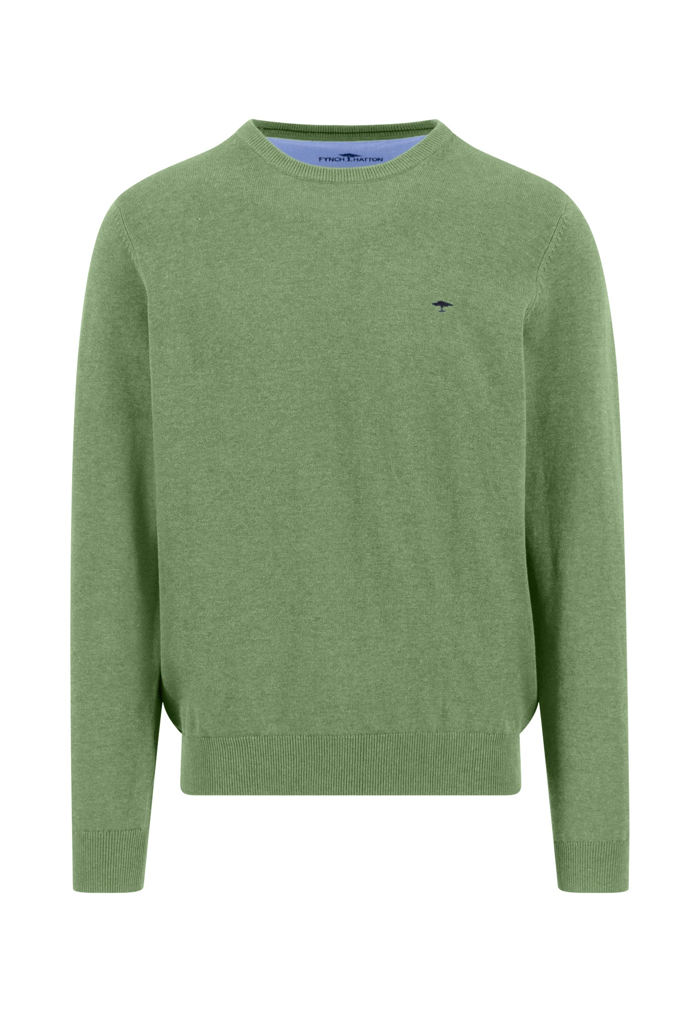 Fynch Hatton Round Neck Knitwear - Avocado