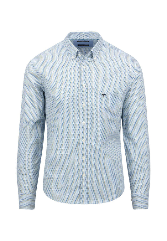 Fynch Hatton Shirt - Print Mix - Vibrant Blue