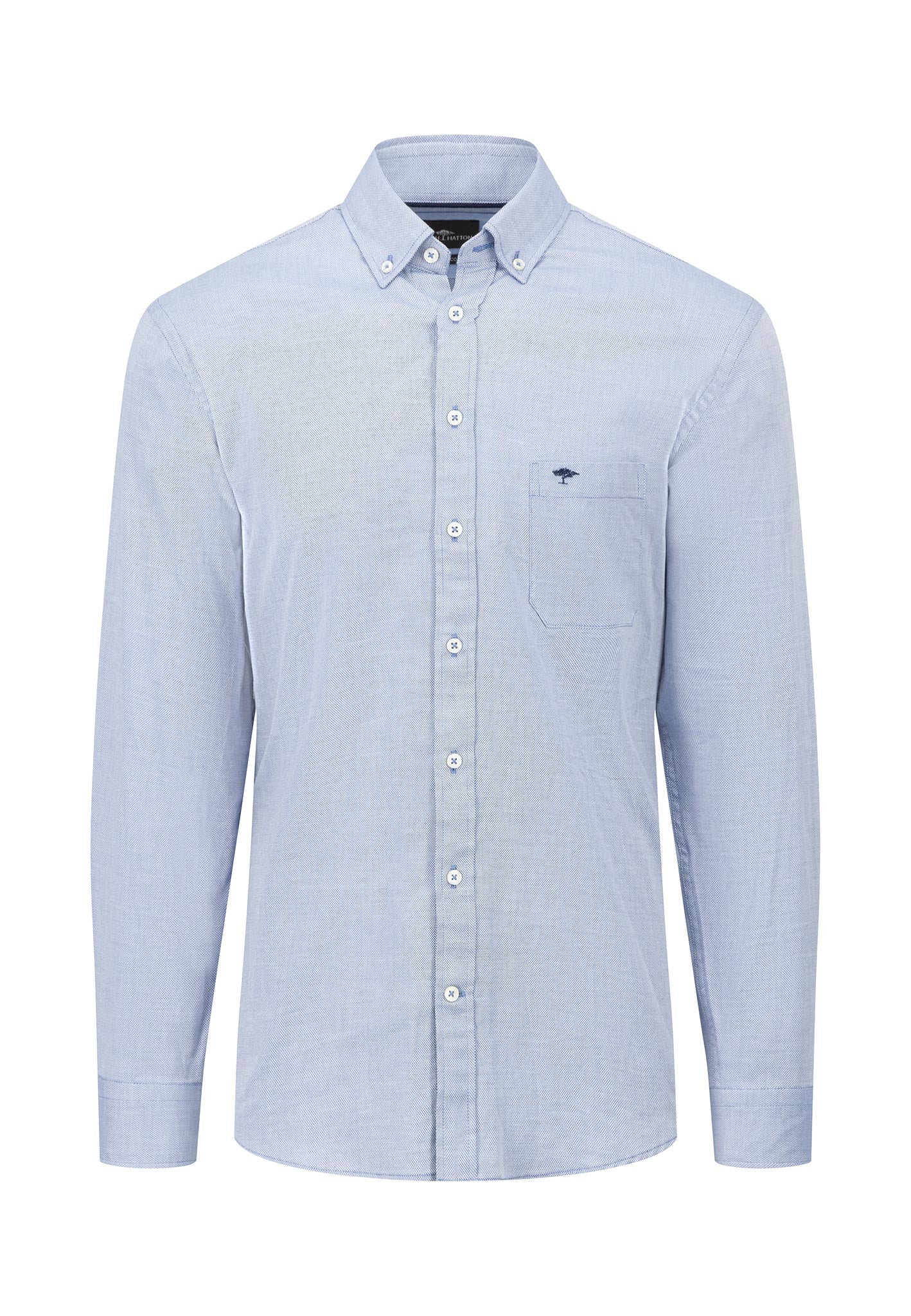 Fynch Hatton Shirt - Blue Solids - Cloud Blue