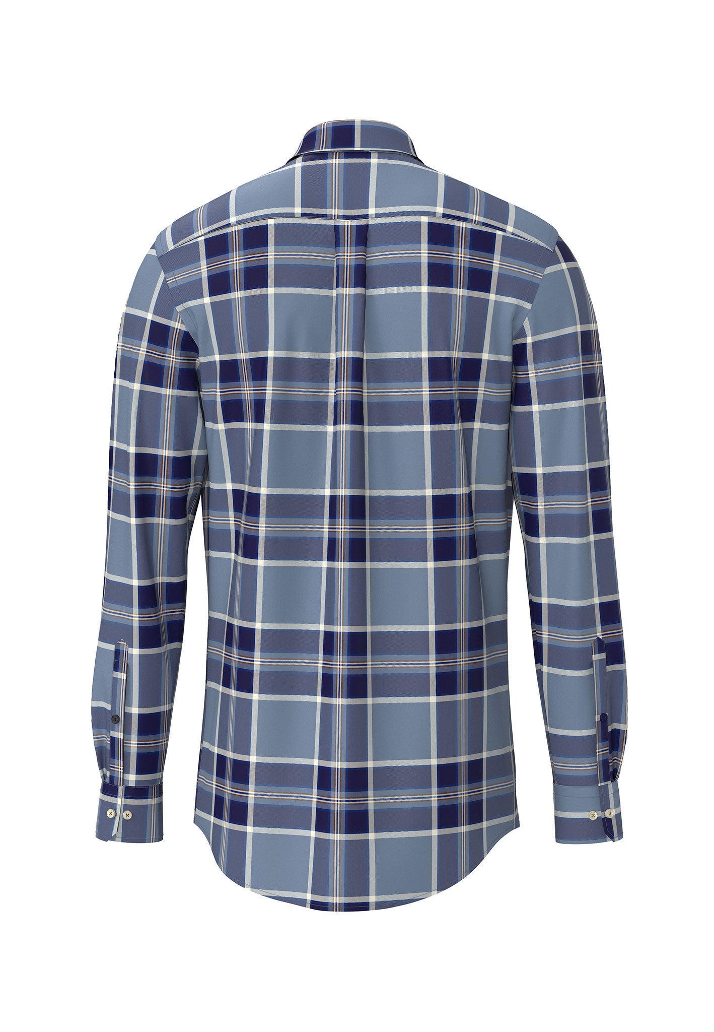 Fynch Hatton Flannel Shirt - Check - Navy