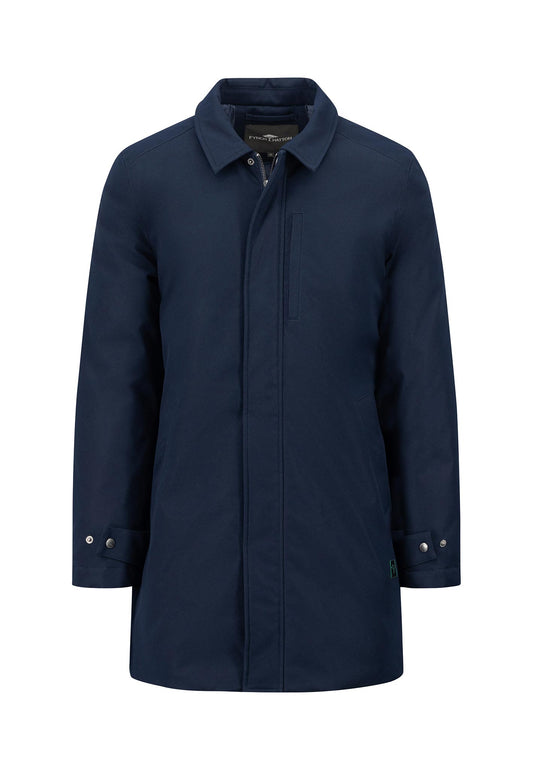 Fynch Hatton Twill Car Coat - Dark Navy