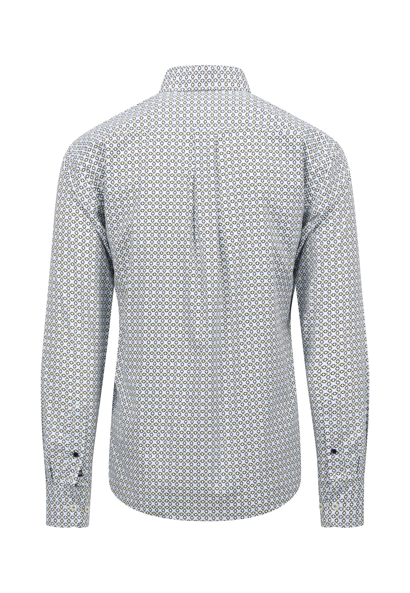 Fynch Hatton Shirt - Seasonal Classic Print - Light Khaki