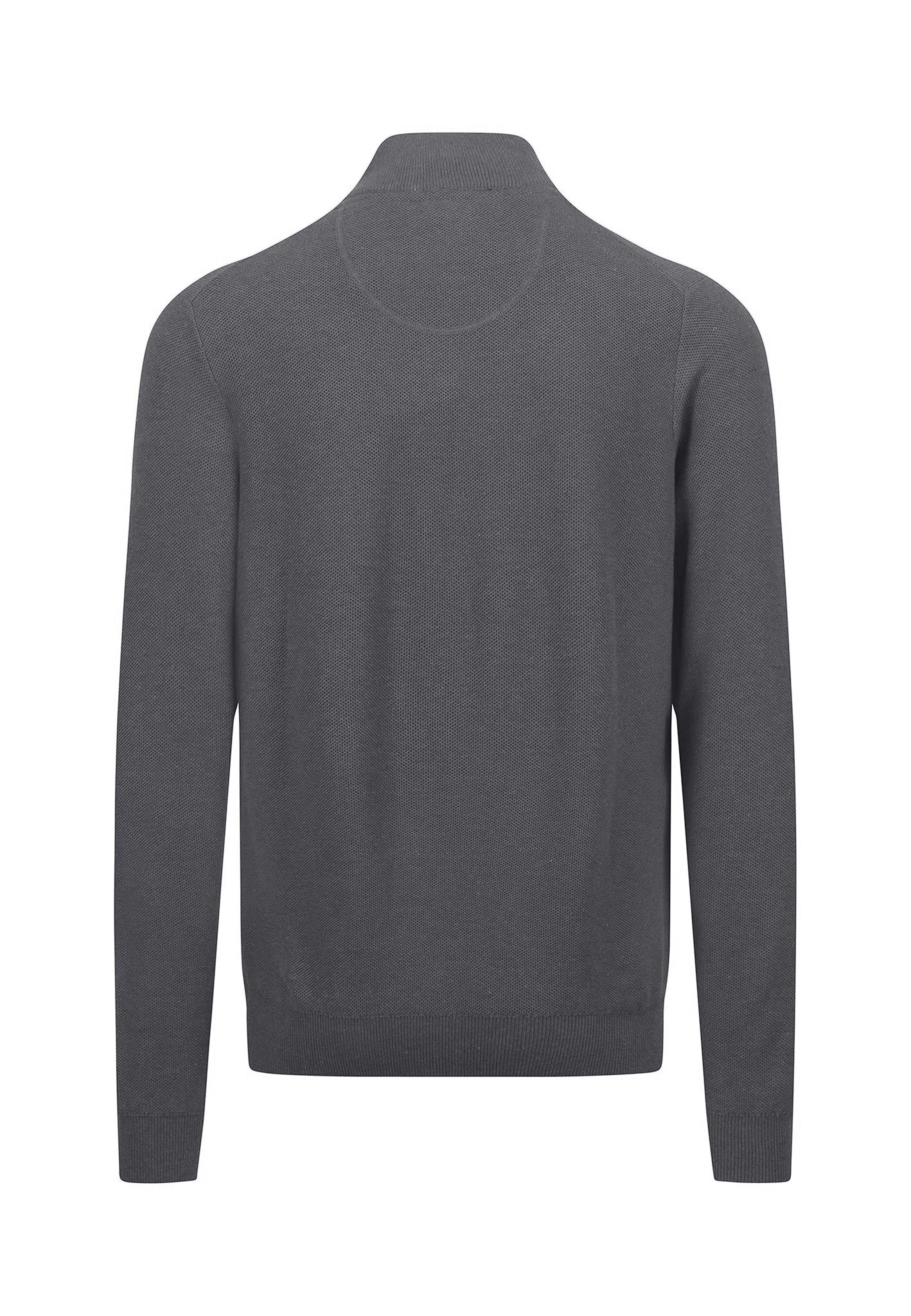 Fynch Hatton Quarter Zip Knitwear - Steel