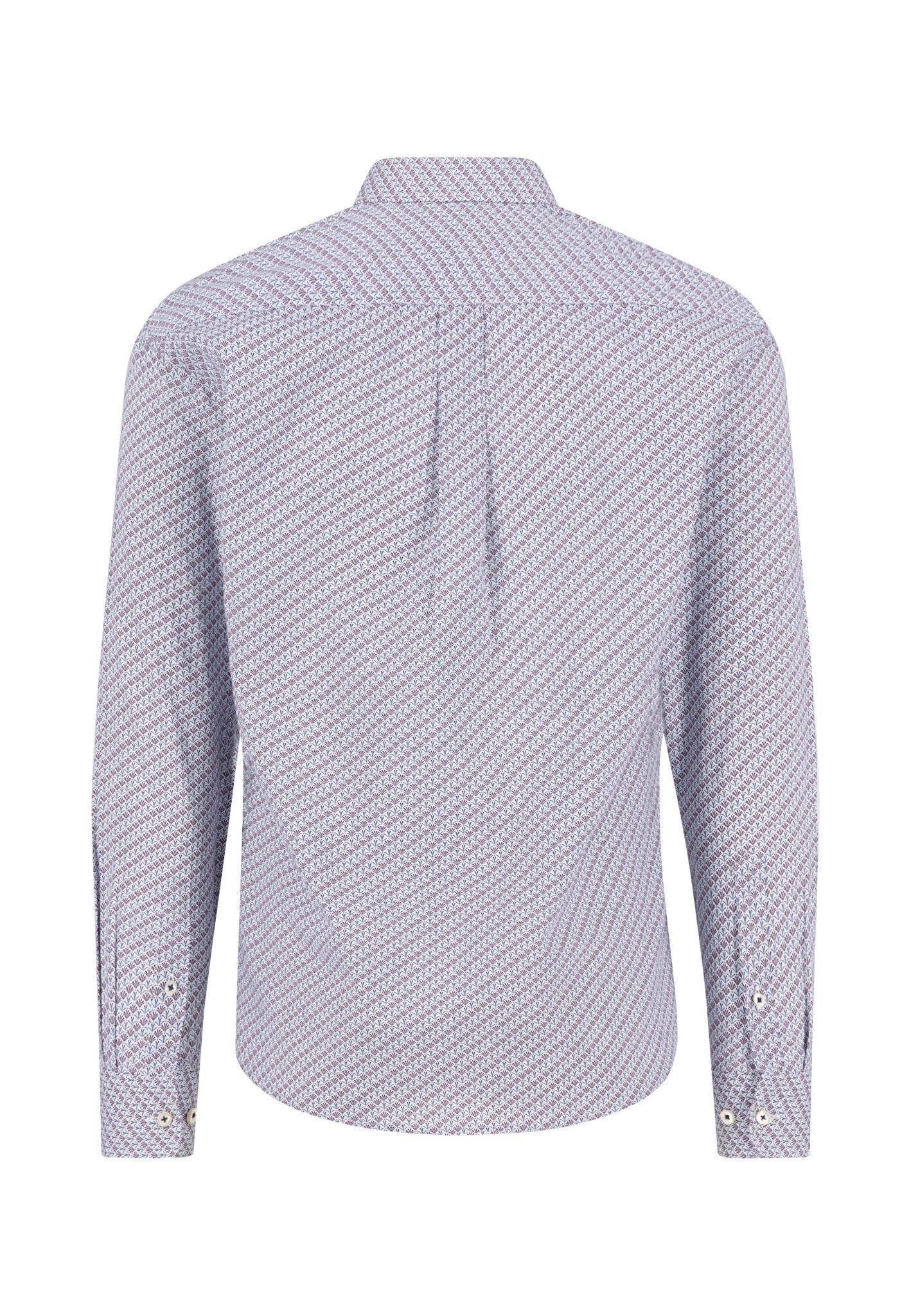 Fynch Hatton Shirt - Seasonal Combi Print - Deep Merlot