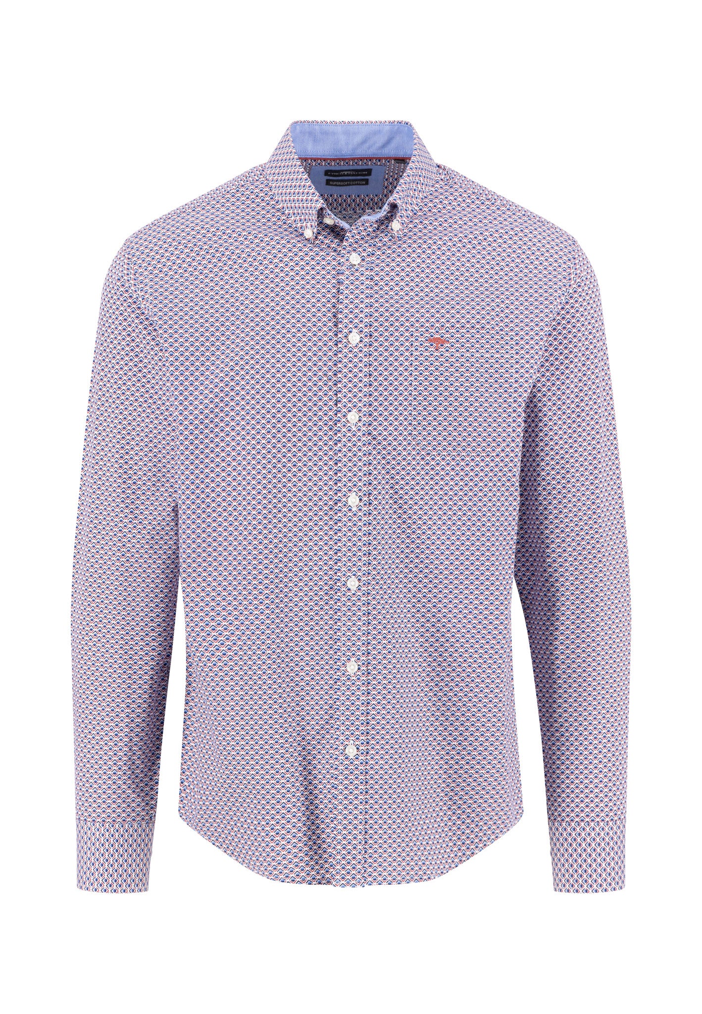 Fynch Hatton Shirt - Combi Print - Berry
