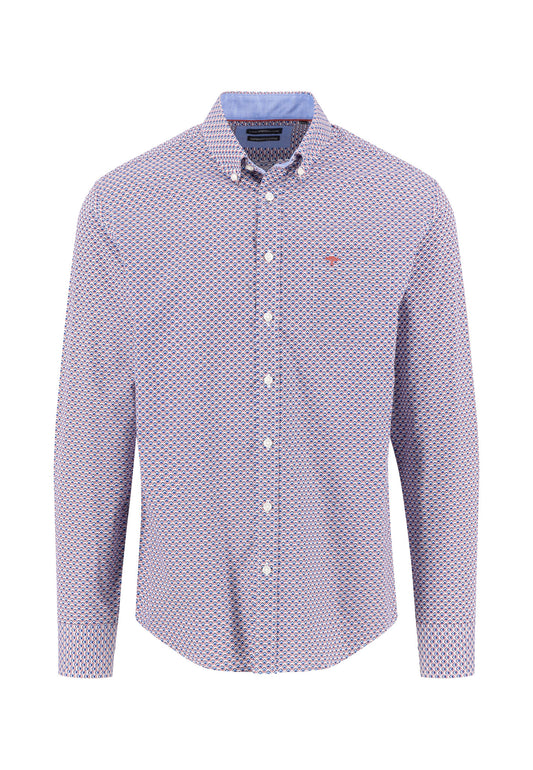 Fynch Hatton Shirt - Combi Print - Berry