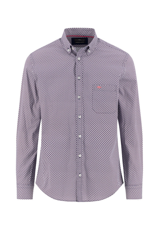 Fynch Hatton Shirt - Graphic Flower Print - Berry