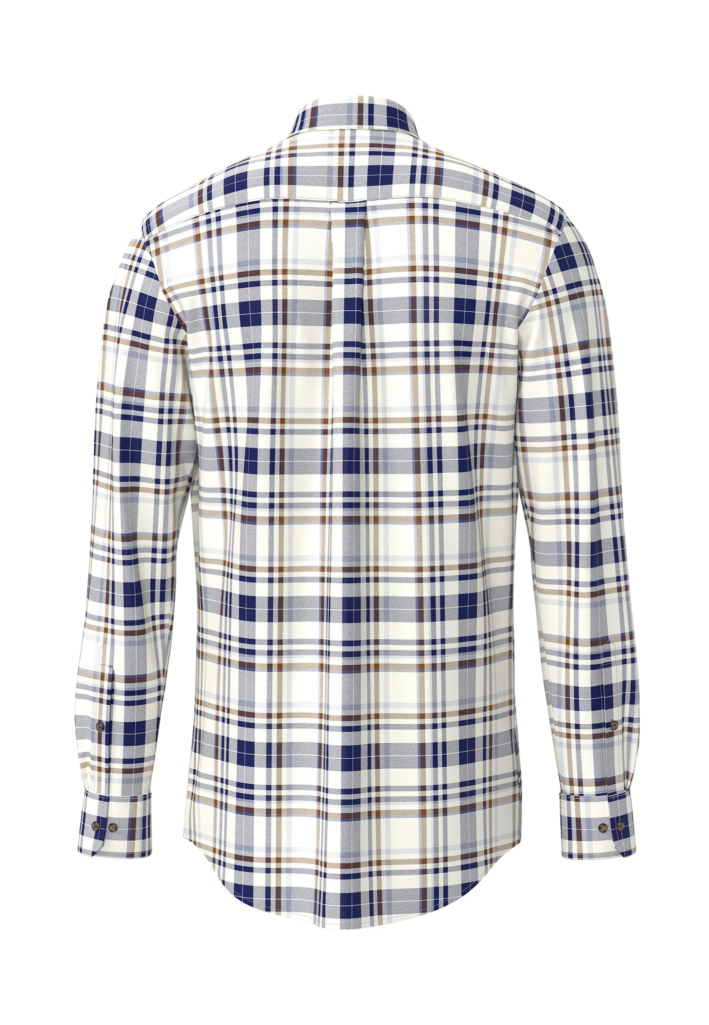 Fynch Hatton Shirt - Herringbone Check - Misty Blue