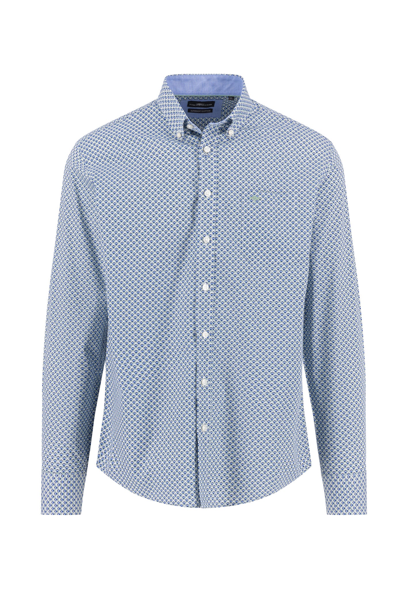Fynch Hatton Shirt - Combi Print - Fern