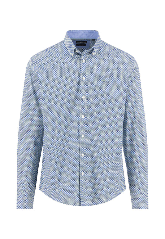Fynch Hatton Shirt - Combi Print - Fern