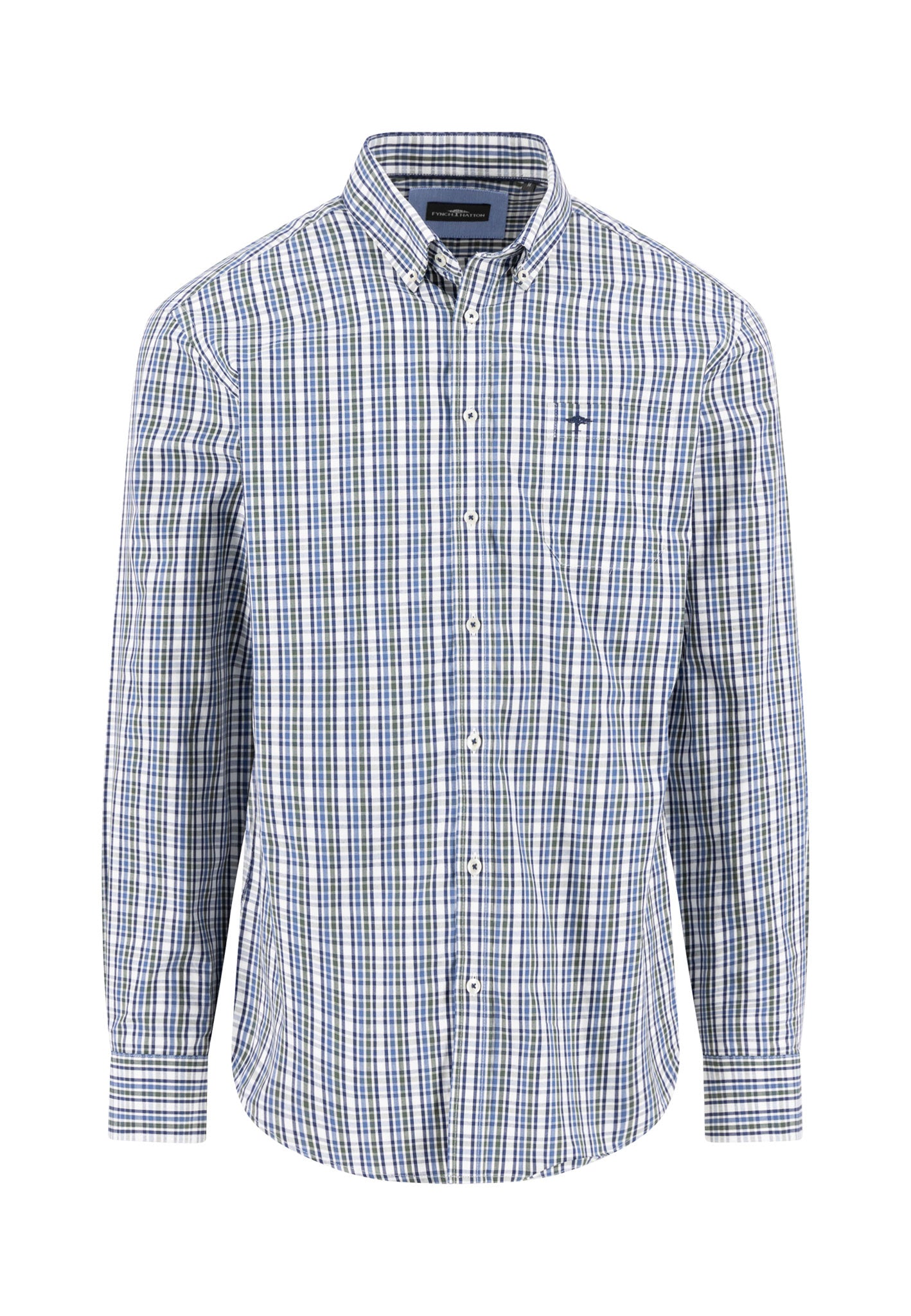 Fynch Hatton Shirt - Seasonal Combi Check - Dark Ivy