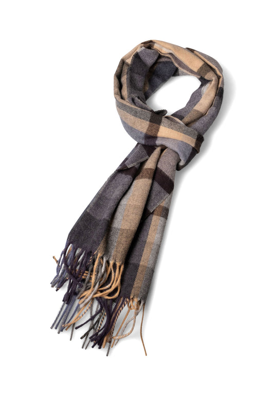 Fynch Hatton Scarf - Soft Check - Charcoal