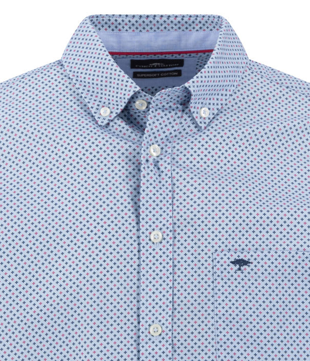 Fynch Hatton Shirt - Minimal Print - Grape