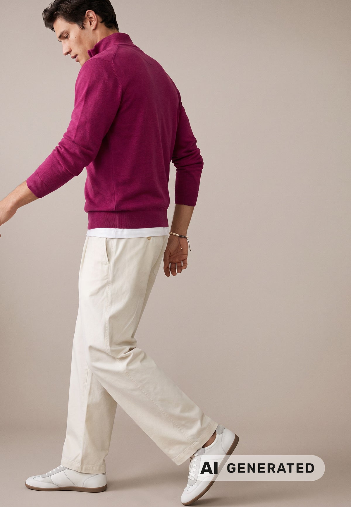 Fynch Hatton Quarter Zip Knitwear - Grape