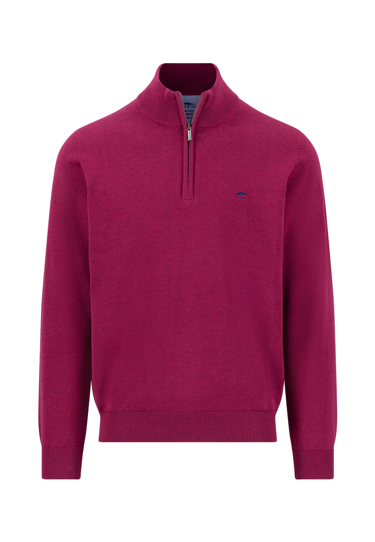 Fynch Hatton Quarter Zip Knitwear - Grape