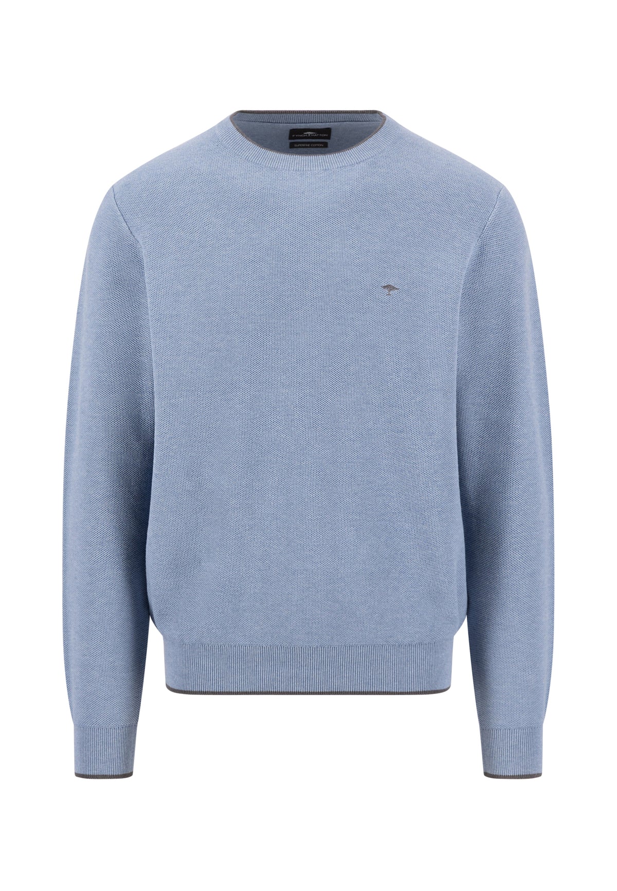 Fynch Hatton Round Neck Knitwear - Air Blue