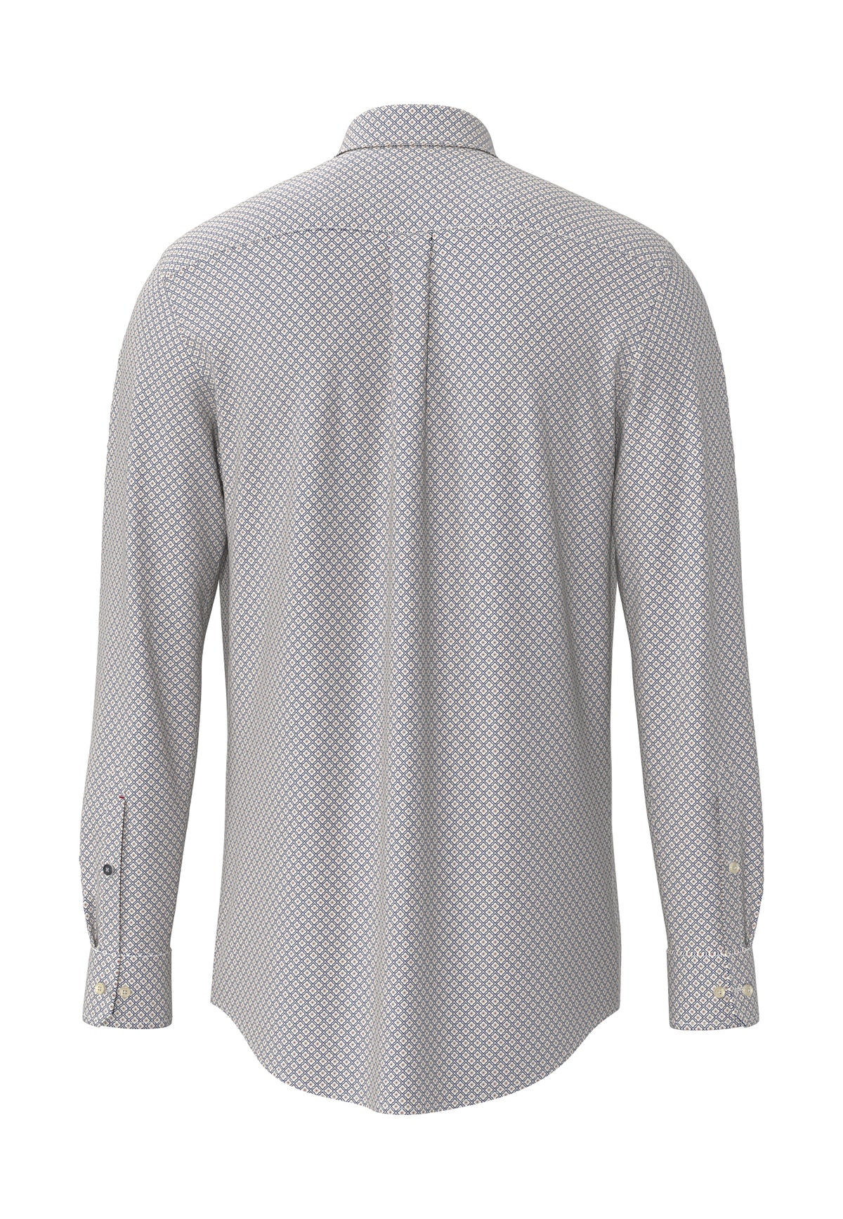 Fynch Hatton Shirt - Geometric Print - Ink Blue
