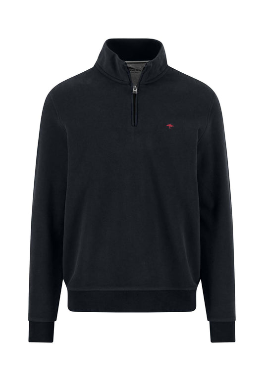 Fynch Hatton Quarter Zip Sweatshirt - Navy