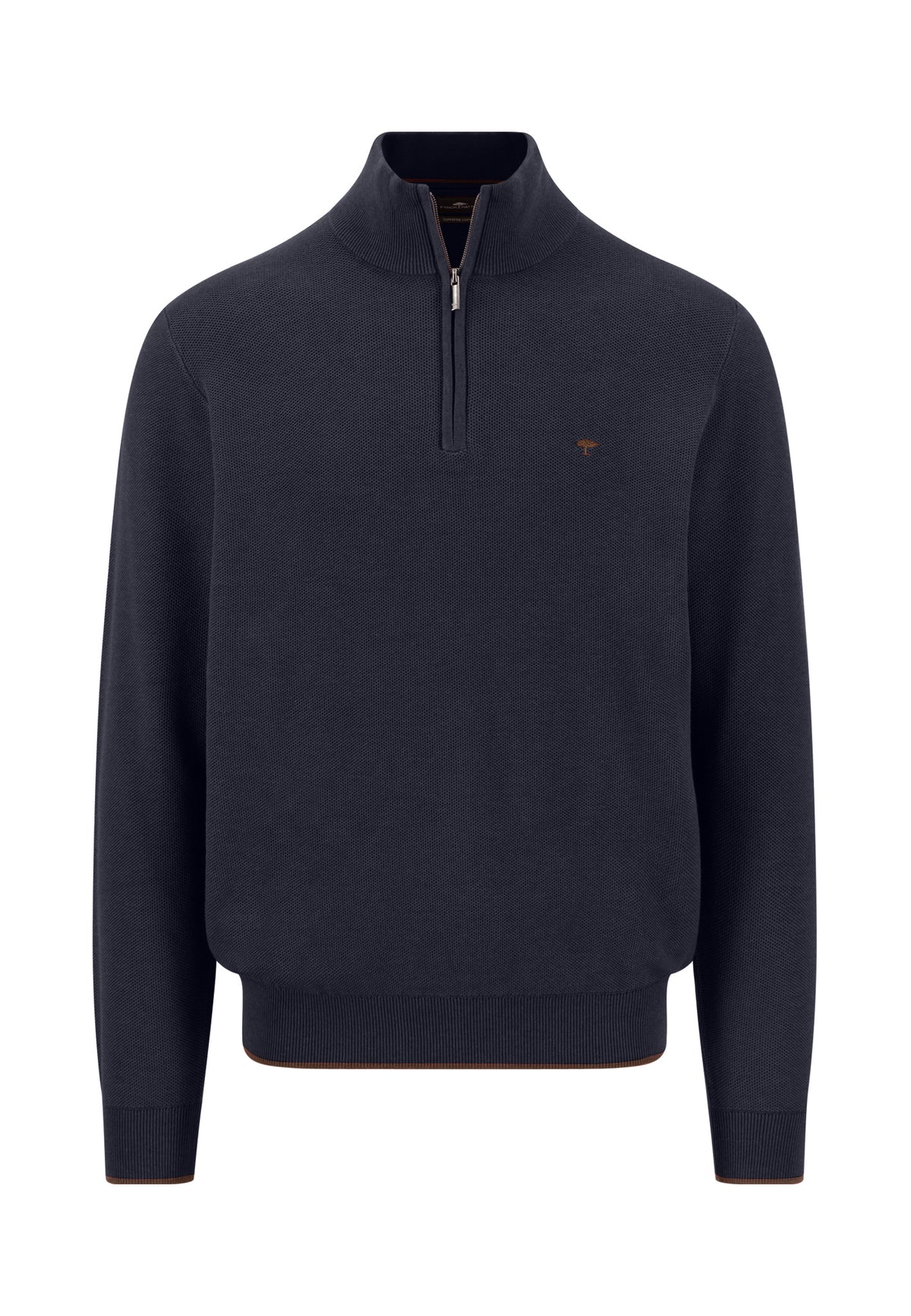 Fynch Hatton Quarter Zip Knitwear - Navy