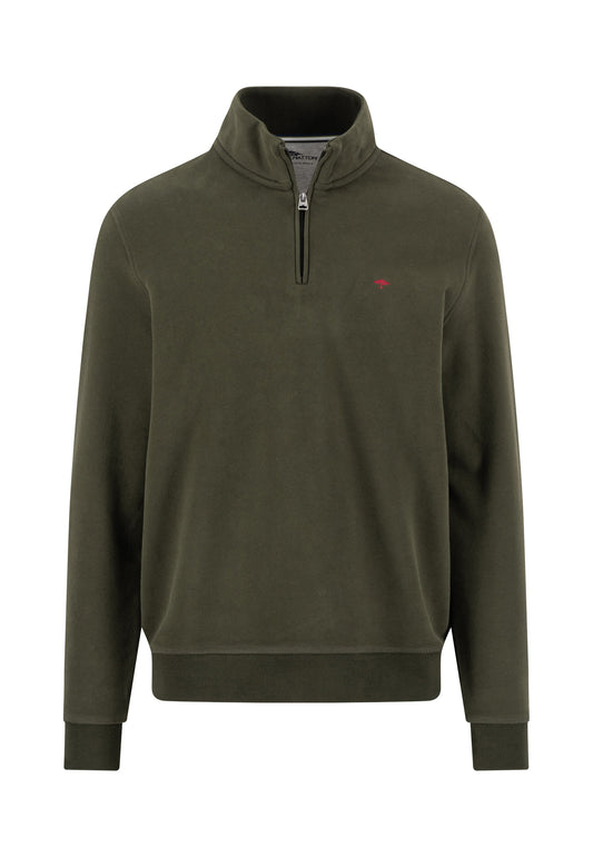 Fynch Hatton Quarter Zip Sweatshirt - Cypress