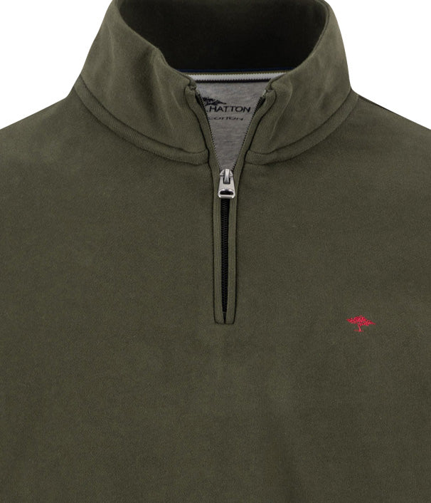 Fynch Hatton Quarter Zip Sweatshirt - Cypress