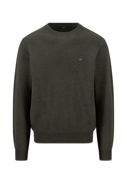 Fynch Hatton Round Neck Knitwear - Cypress