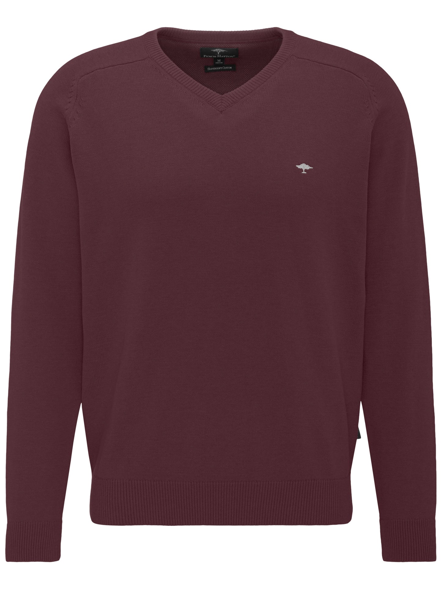 Fynch Hatton V-Neck Knitwear - Zinfandel (Small)