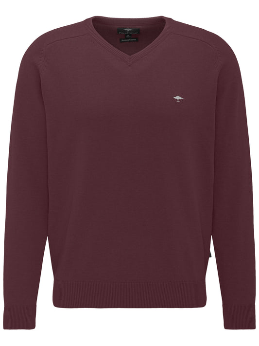 Fynch Hatton V-Neck Knitwear - Zinfandel (Small)